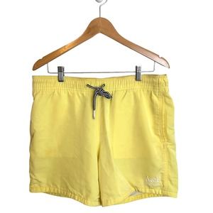 Abercrombie and Fitch Swim Trunks Shorts Yellow Mesh Lined Drawstring Pockets 5"